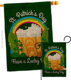 St. Pat Lucky Day - St Patrick Spring Vertical Impressions Decorative Flags HG190043 Made In USA