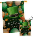 Lucky Hat - St Patrick Spring Vertical Impressions Decorative Flags HG190052 Made In USA