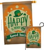 Good Luck St. Patrick's Day - St Patrick Spring Vertical Impressions Decorative Flags HG191098 Made In USA