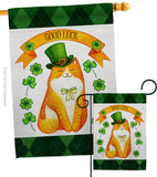 Patty Kitty - St Patrick Spring Vertical Impressions Decorative Flags HG192303 Made In USA