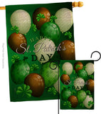 St. Pat's Balloons - St Patrick Spring Vertical Impressions Decorative Flags HG192416 Made In USA