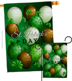 St. Pat's Balloons - St Patrick Spring Vertical Impressions Decorative Flags HG192416 Made In USA