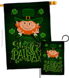 Lucky Leprechaun - St Patrick Spring Vertical Impressions Decorative Flags HG192417 Made In USA