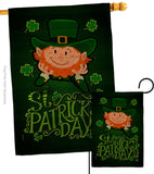 Lucky Leprechaun - St Patrick Spring Vertical Impressions Decorative Flags HG192417 Made In USA