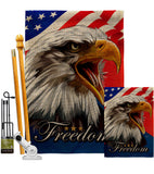 Our Freedom - Patriotic Americana Vertical Impressions Decorative Flags HG120252 Made In USA