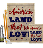 Land We Love - Patriotic Americana Vertical Impressions Decorative Flags HG190150 Made In USA