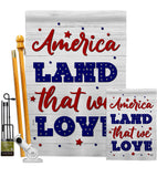 Land We Love - Patriotic Americana Vertical Impressions Decorative Flags HG190150 Made In USA