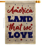 Land We Love - Patriotic Americana Vertical Impressions Decorative Flags HG190150 Made In USA