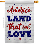 Land We Love - Patriotic Americana Vertical Impressions Decorative Flags HG190150 Made In USA