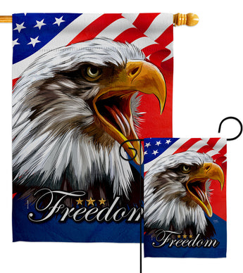 Our Freedom - Patriotic Americana Vertical Impressions Decorative Flags HG120252 Made In USA