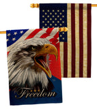 Our Freedom - Patriotic Americana Vertical Impressions Decorative Flags HG120252 Made In USA