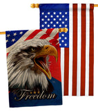 Our Freedom - Patriotic Americana Vertical Impressions Decorative Flags HG120252 Made In USA