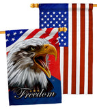 Our Freedom - Patriotic Americana Vertical Impressions Decorative Flags HG120252 Made In USA