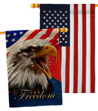 Our Freedom - Patriotic Americana Vertical Impressions Decorative Flags HG120252 Made In USA