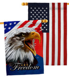 Our Freedom - Patriotic Americana Vertical Impressions Decorative Flags HG120252 Made In USA