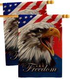 Our Freedom - Patriotic Americana Vertical Impressions Decorative Flags HG120252 Made In USA