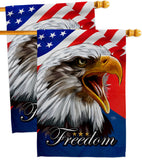 Our Freedom - Patriotic Americana Vertical Impressions Decorative Flags HG120252 Made In USA