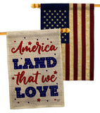 Land We Love - Patriotic Americana Vertical Impressions Decorative Flags HG190150 Made In USA