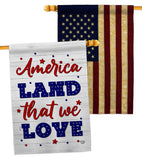 Land We Love - Patriotic Americana Vertical Impressions Decorative Flags HG190150 Made In USA