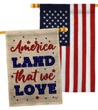 Land We Love - Patriotic Americana Vertical Impressions Decorative Flags HG190150 Made In USA