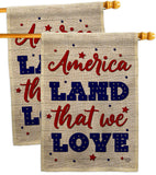 Land We Love - Patriotic Americana Vertical Impressions Decorative Flags HG190150 Made In USA
