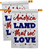 Land We Love - Patriotic Americana Vertical Impressions Decorative Flags HG190150 Made In USA