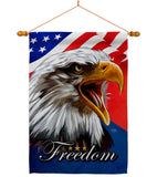 Our Freedom - Patriotic Americana Vertical Impressions Decorative Flags HG120252 Made In USA