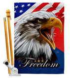 Our Freedom - Patriotic Americana Vertical Impressions Decorative Flags HG120252 Made In USA