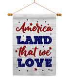 Land We Love - Patriotic Americana Vertical Impressions Decorative Flags HG190150 Made In USA