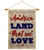 Land We Love - Patriotic Americana Vertical Impressions Decorative Flags HG190150 Made In USA