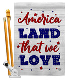 Land We Love - Patriotic Americana Vertical Impressions Decorative Flags HG190150 Made In USA