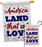 Land We Love - Patriotic Americana Vertical Impressions Decorative Flags HG190150 Made In USA