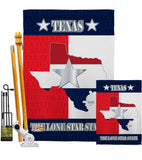 Texas Lone Star State - States Americana Vertical Impressions Decorative Flags HG108021 Made In USA