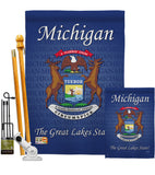 Michigan - States Americana Vertical Impressions Decorative Flags HG108105 Made In USA