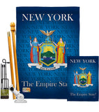 New York - States Americana Vertical Impressions Decorative Flags HG108147 Made In USA