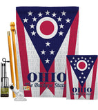 Ohio - States Americana Vertical Impressions Decorative Flags HG108175 Made In USA