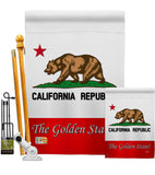 The Golden State - States Americana Vertical Impressions Decorative Flags HG108177 Made In USA