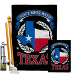 Don't mess Texas - States Americana Vertical Impressions Decorative Flags HG108440 Made In USA