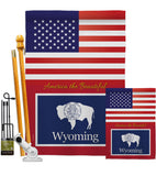 US Wyoming - States Americana Vertical Impressions Decorative Flags HG140265 Made In USA