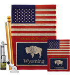 US Wyoming - States Americana Vertical Impressions Decorative Flags HG140265 Made In USA