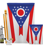 Ohio - States Americana Vertical Impressions Decorative Flags HG140536 Made In USA