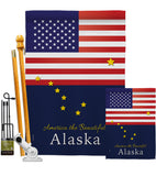 US Alaska - States Americana Vertical Impressions Decorative Flags HG140553 Made In USA