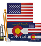 US Colorado - States Americana Vertical Impressions Decorative Flags HG140557 Made In USA