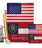 US Georgia - States Americana Vertical Impressions Decorative Flags HG140562 Made In USA