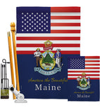 US Maine - States Americana Vertical Impressions Decorative Flags HG140571 Made In USA