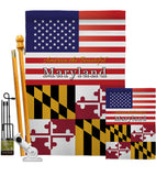 US Maryland - States Americana Vertical Impressions Decorative Flags HG140572 Made In USA