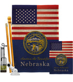 US Nebraska - States Americana Vertical Impressions Decorative Flags HG140579 Made In USA