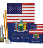 US New York - States Americana Vertical Impressions Decorative Flags HG140584 Made In USA