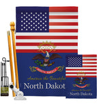 US North Dakota - States Americana Vertical Impressions Decorative Flags HG140586 Made In USA