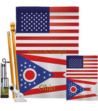 US Ohio - States Americana Vertical Impressions Decorative Flags HG140587 Made In USA